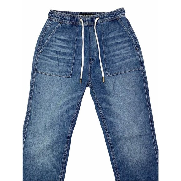 Hudson Womens Blue Regular Fit Drawstring Waist Denim Jogger Jeans Size S - Picture 2 of 10